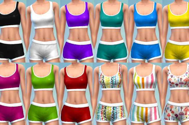 12 SPORTS SHORTS RECOLORS! от The Simsperience