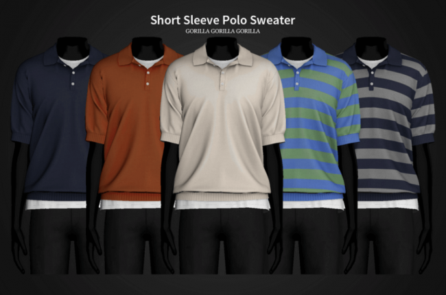 Short Sleeve Polo Sweater от Gorilla Gorilla Gorilla