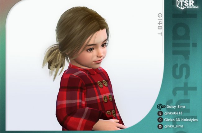 Updo Hairstyle for Toddler - G148T от Daisy-Sims