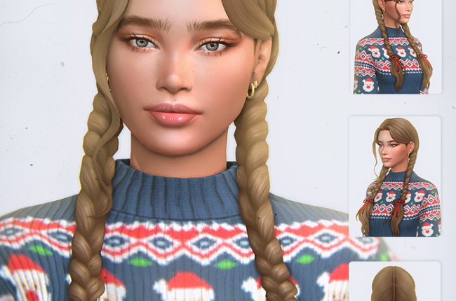 Phoebe Hairstyle (4 Versions) by simstrouble