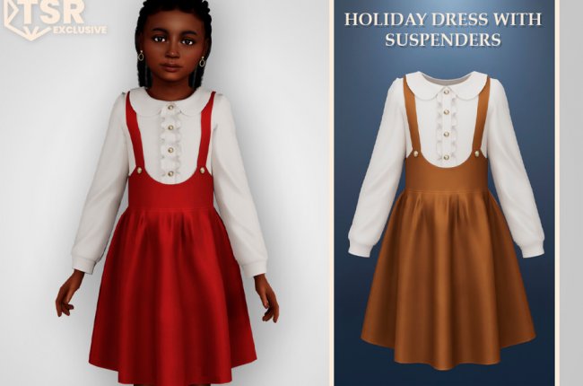 Holiday dress with suspenders от MysteriousOo