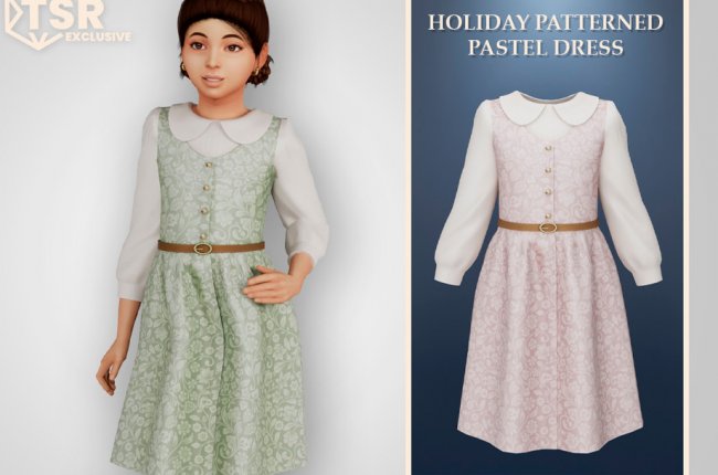 Holiday patterned pastel dress от MysteriousOo