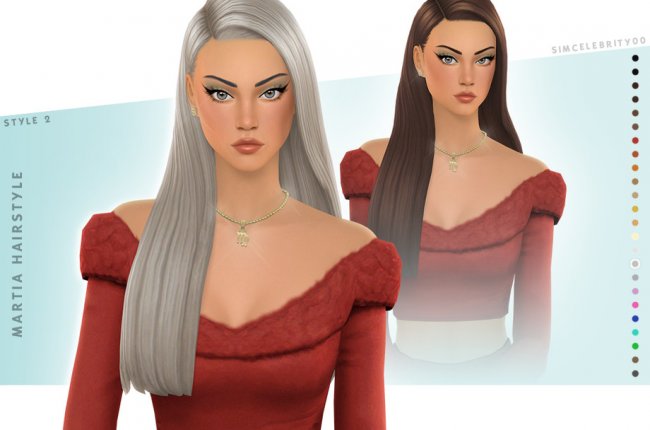 Martia Hairstyle - Style 2 от simcelebrity00