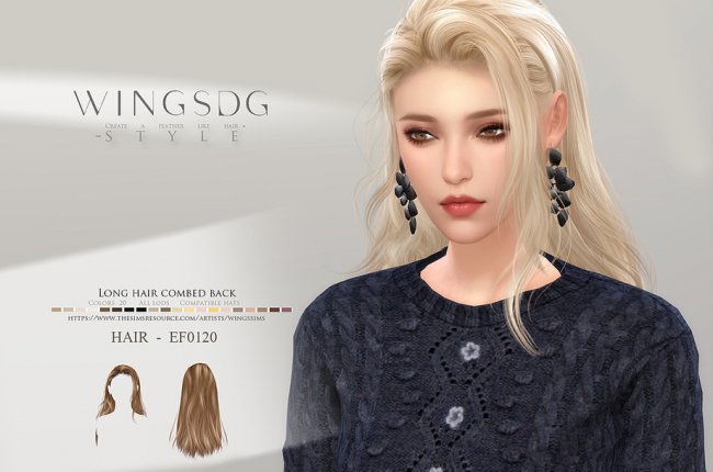 WINGS-EF0120-Long hair combed back от wingssims