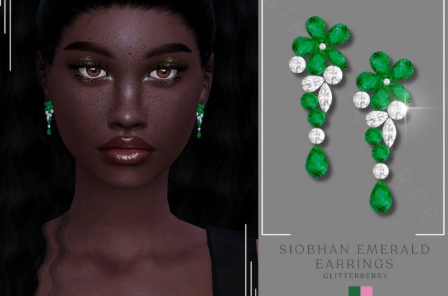 Siobhan Emerald Earrings от Glitterberryfly