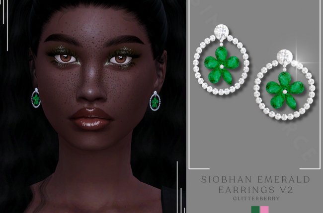 Siobhan Emerald Earring v2 от Glitterberryfly