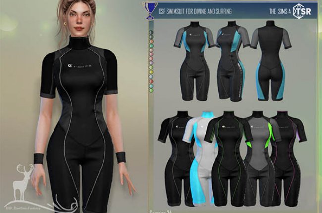 SWIMSUIT FOR DIVING AND SURFING от DanSimsFantasy