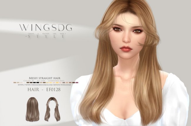 WINGS-EF0128-Messy straight hair от wingssims