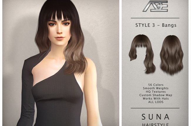 Suna - Style 3 with Bangs (Hairstyle) от Ade_Darma