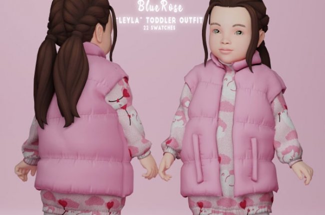 leyla toddler outfit от bluerose-sims