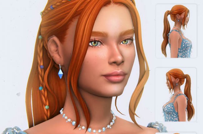 Bedelia Hairstyle (Ponytail & Bun) by simstrouble